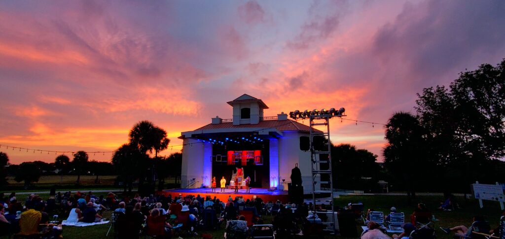 Shakespeare by the Sea at sunset